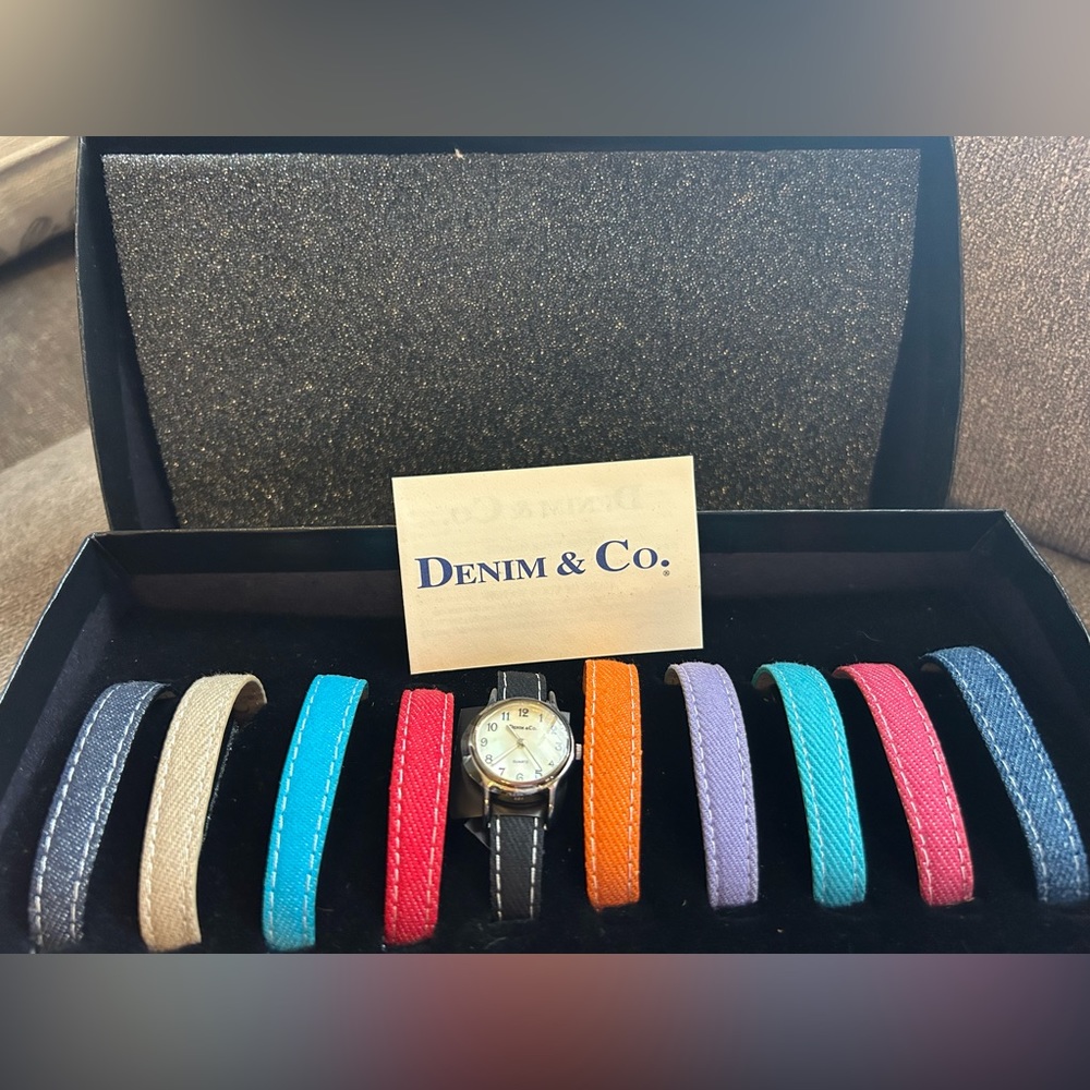 Denim&Co watch with multiple watch bands